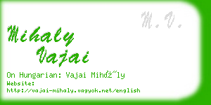 mihaly vajai business card